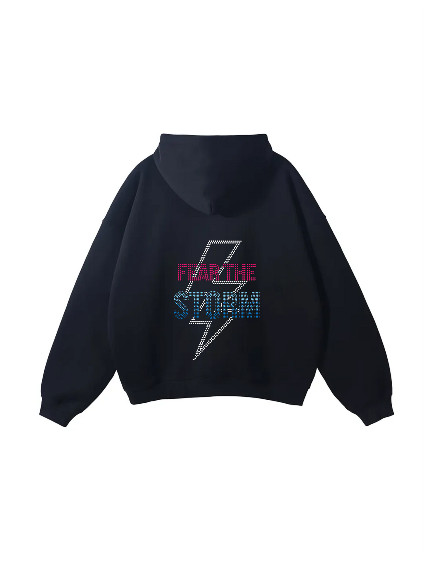 Fully Blinged Out Neon Bolt Storm Hoodie