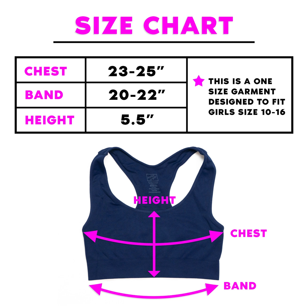 Cheer Shine Girls Sports Bra